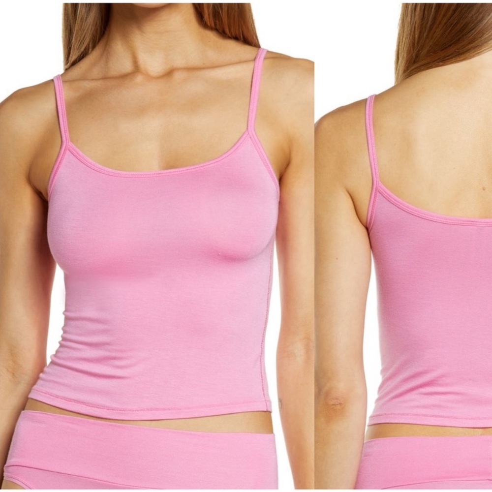 SKIMS SOFT KNIT TANK BUBBLEGUM PINK SMALL